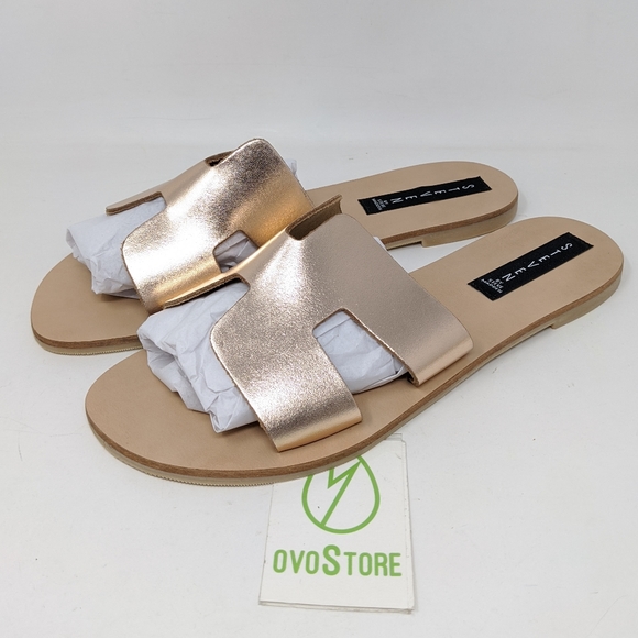 steve madden greece sandals rose gold